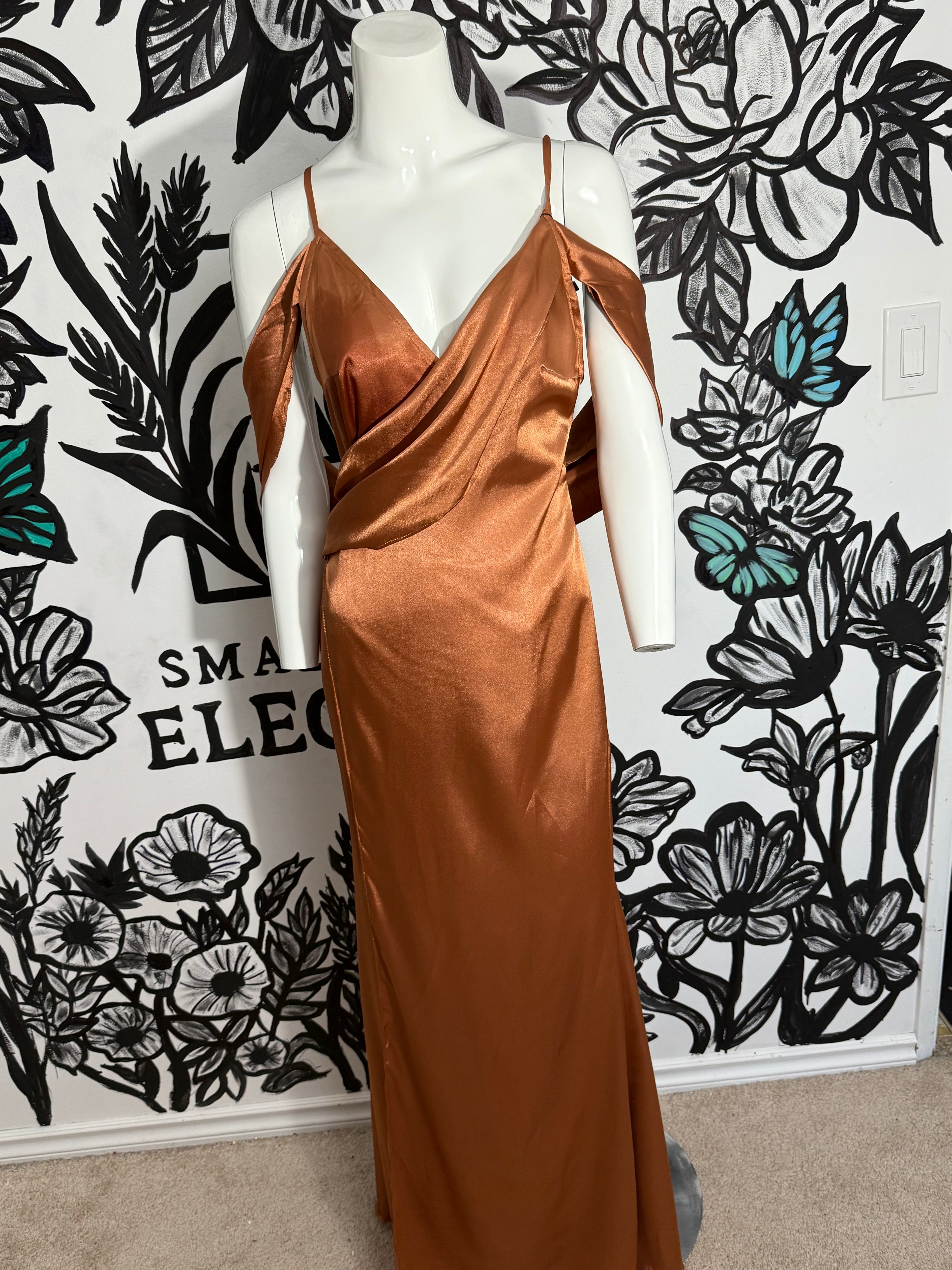 August Burn Wrap Dress Size S