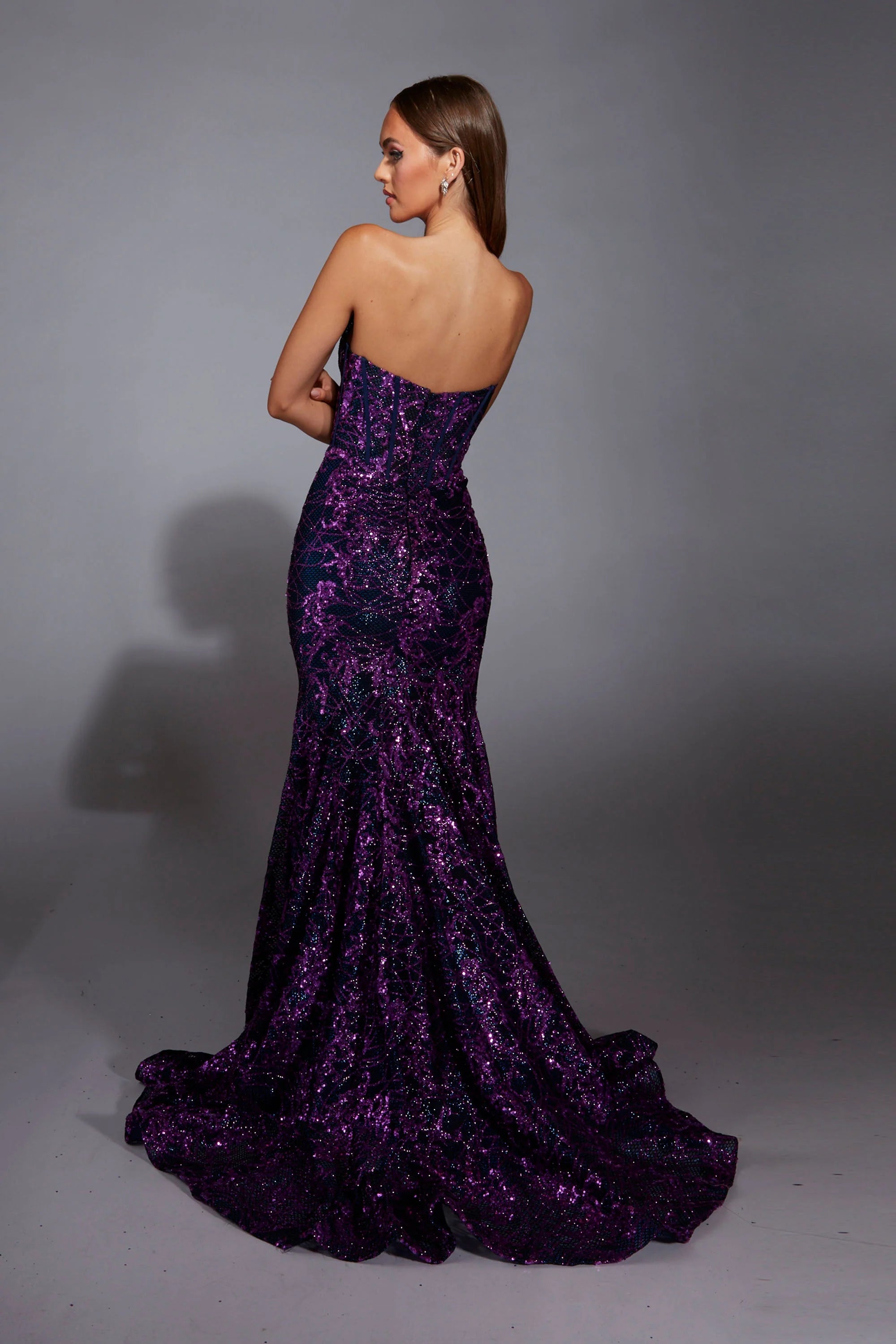Alyce Paris Purple Multi 61887 Size 6