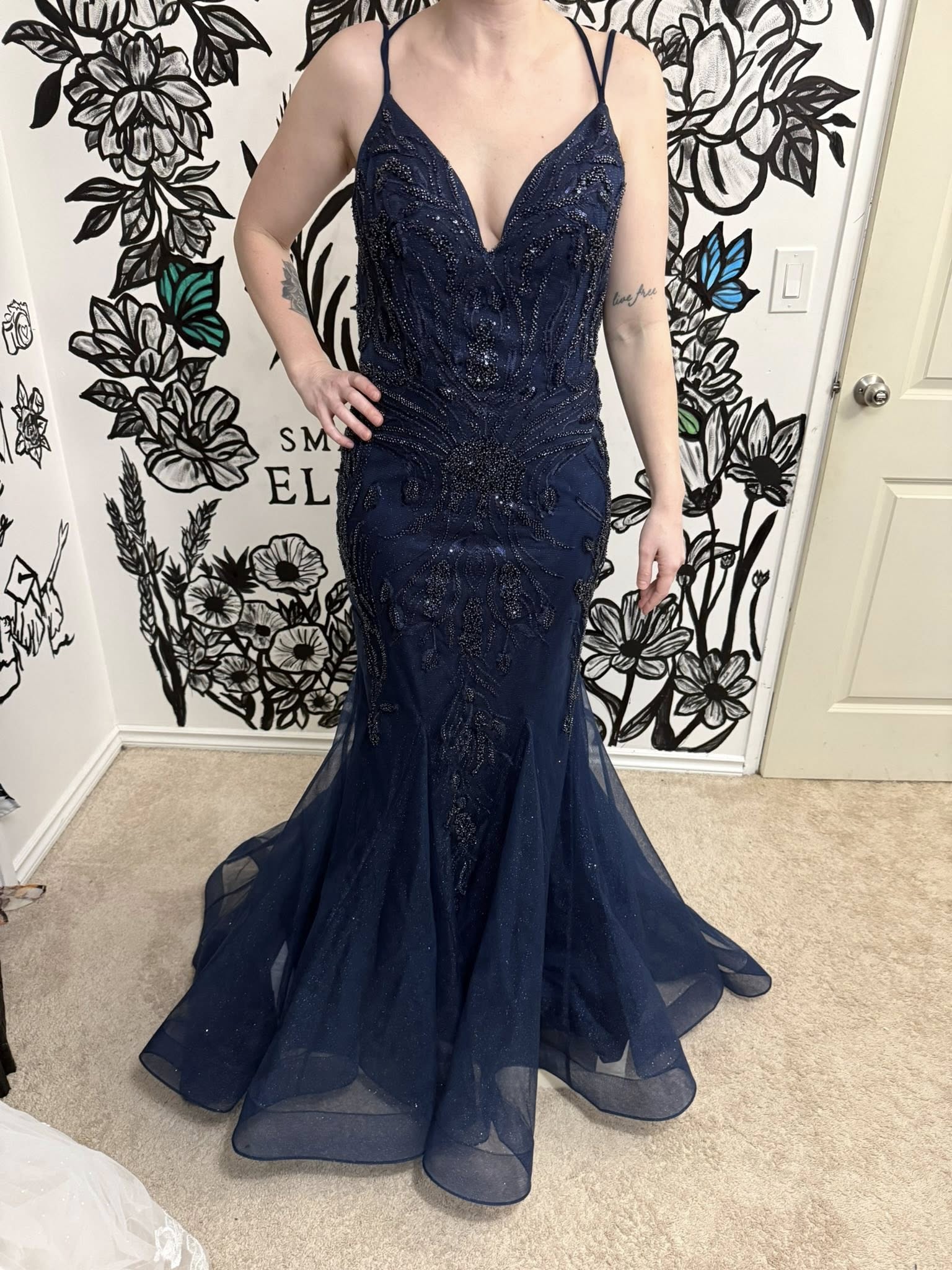 Blush Prom Navy 20516 Size 10