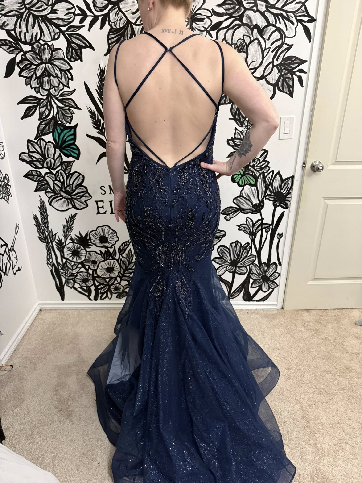 Blush Prom Navy 20516 Size 10