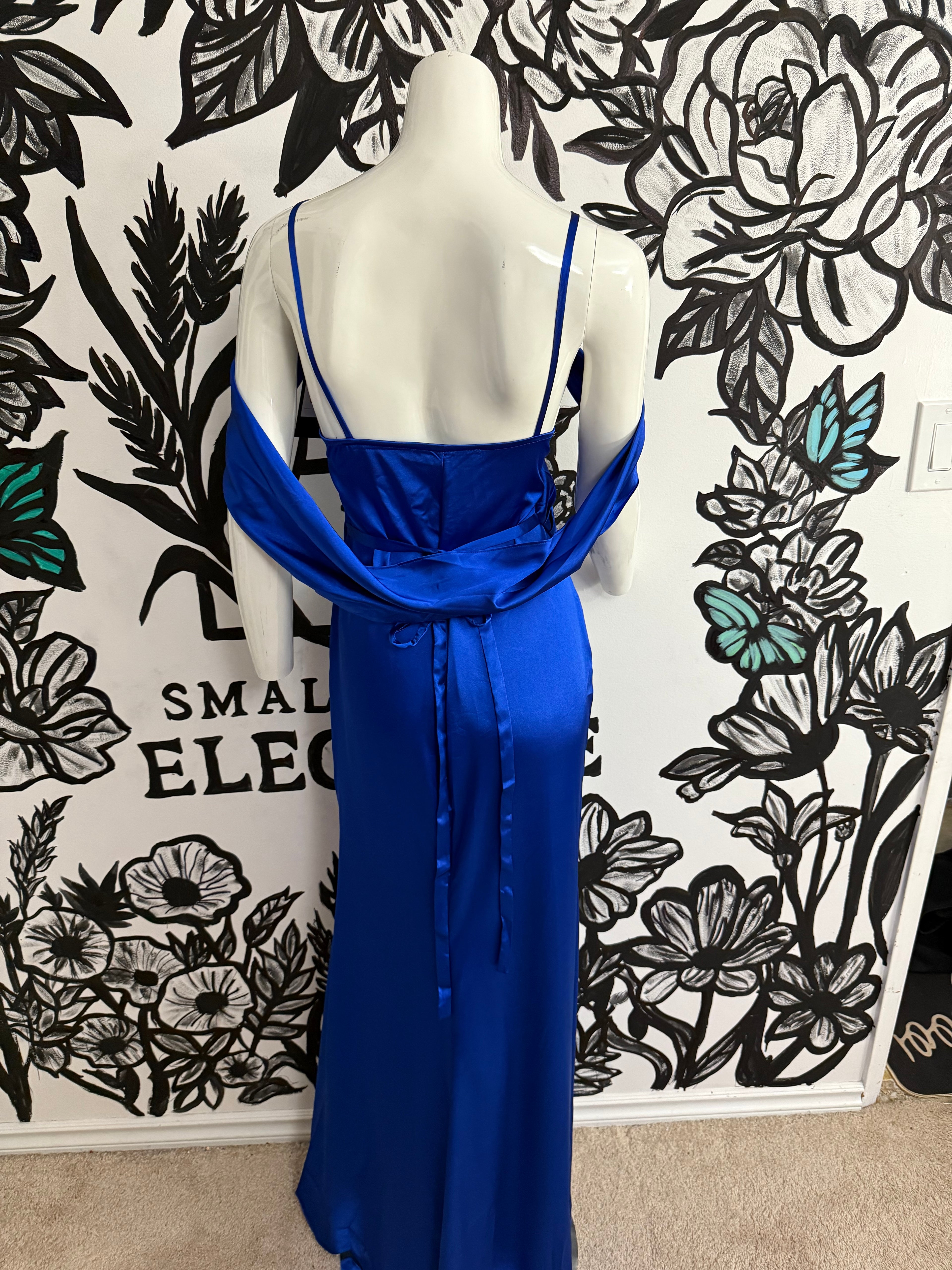 Cobalt Blue Wrap Dress Size M
