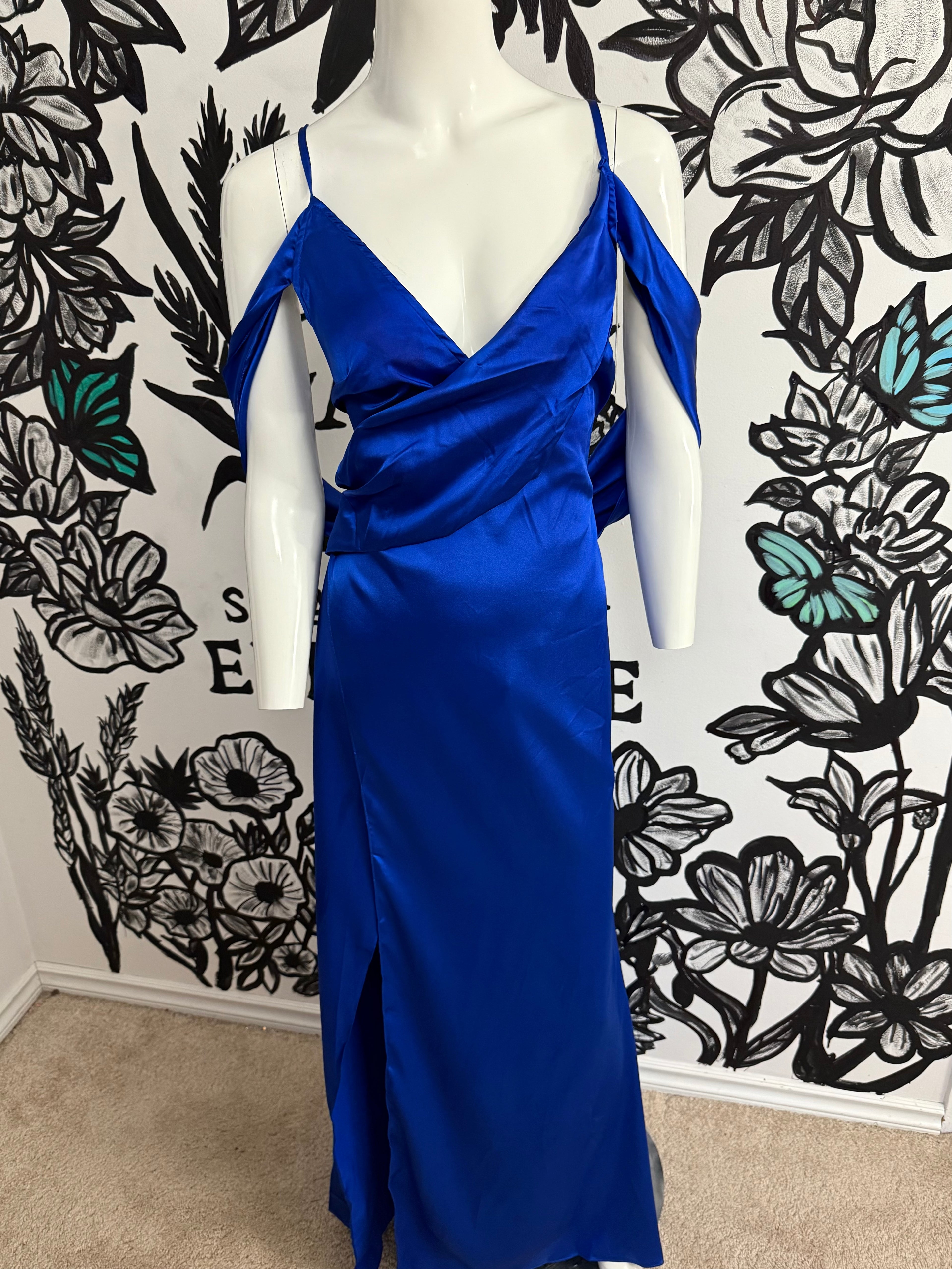 Cobalt Blue Wrap Dress Size M