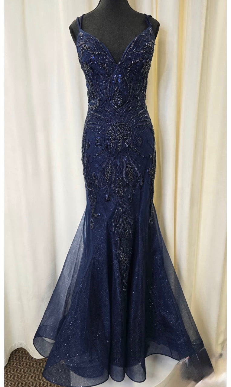 Blush Prom Navy 20516 Size 10