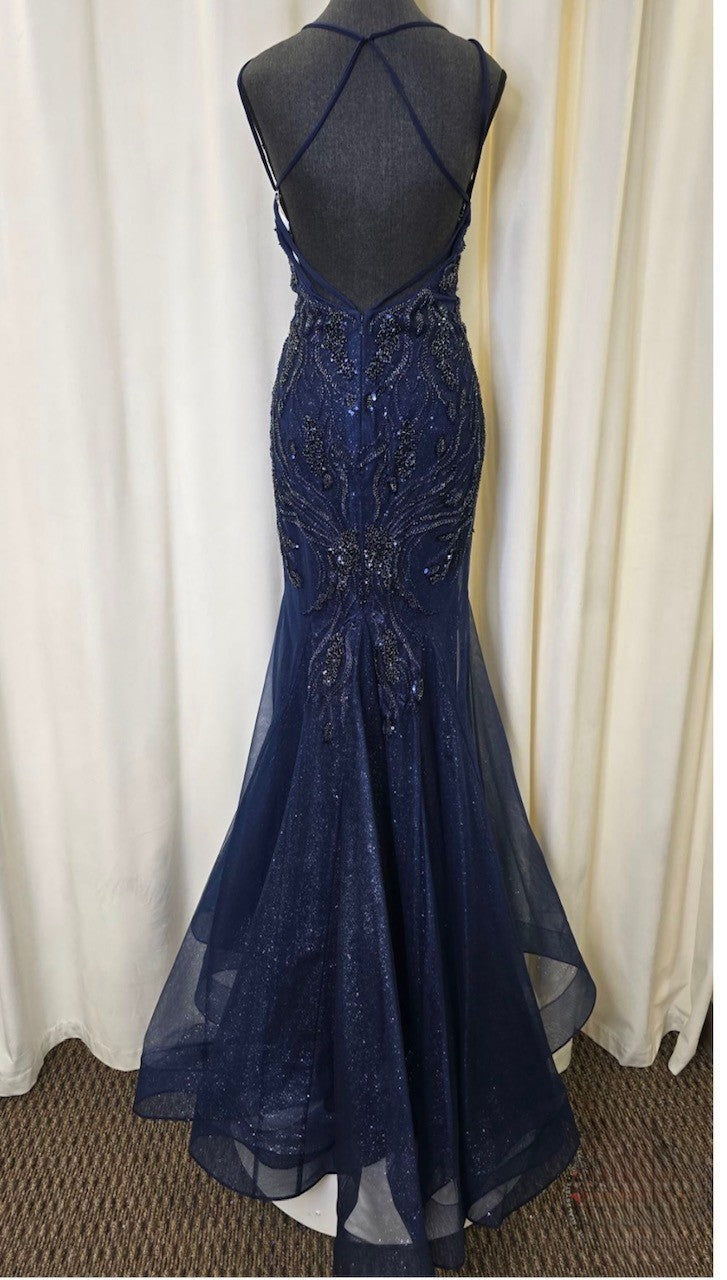 Blush Prom Navy 20516 Size 10
